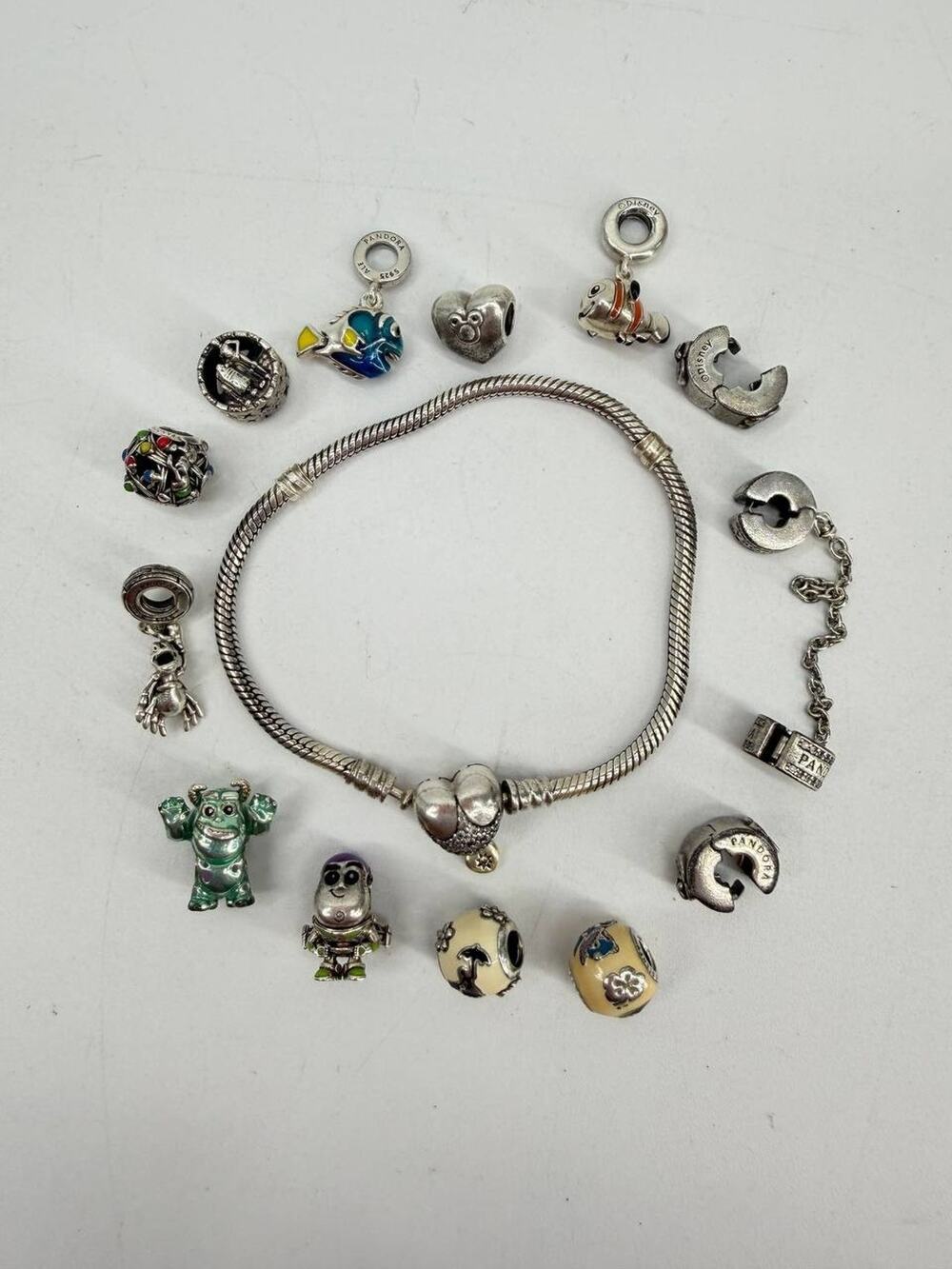 Pandora Charm Bracelet Disney Nemo Fish 925 ALE Silver Charms